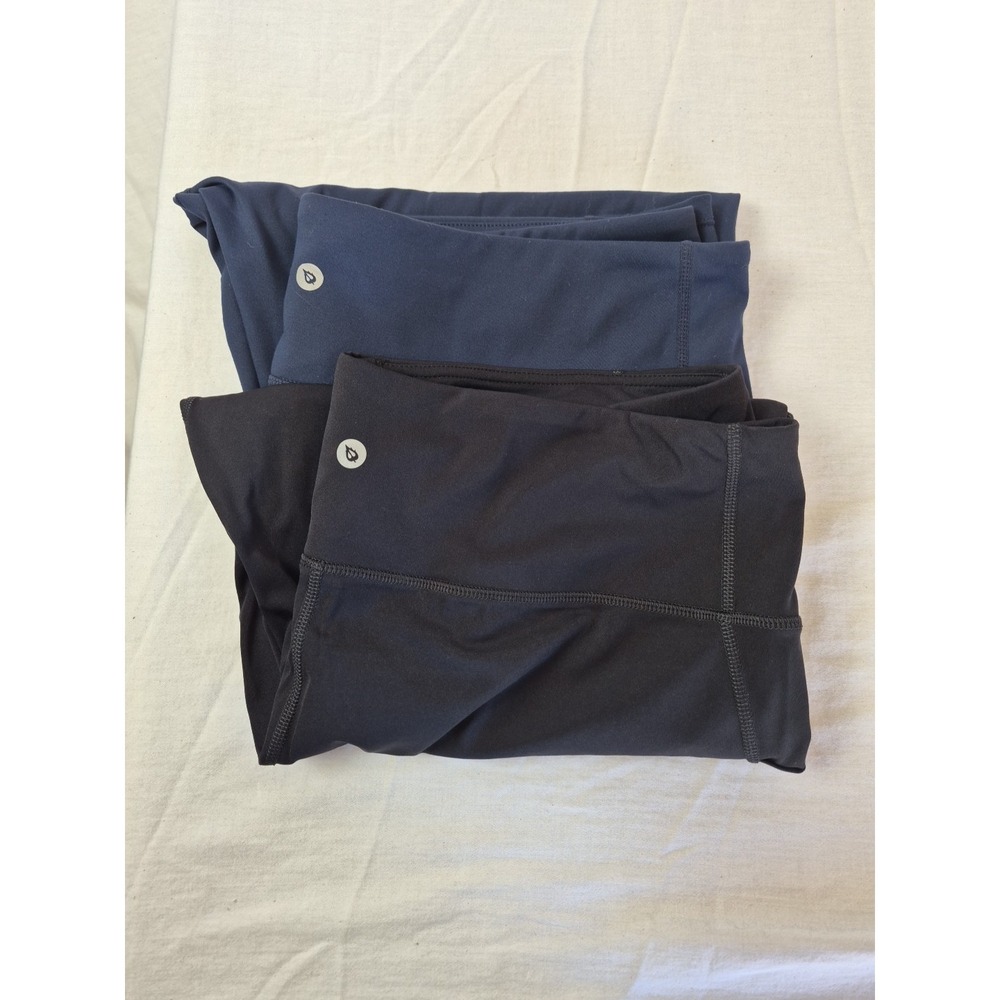 Baleaf Women's Capri Leggings with Pockets Size 3XL - Set of 2 Black And Blue